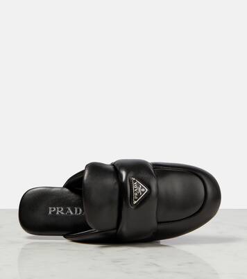 Slippers in pelle imbottite | Prada