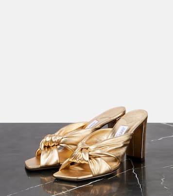 Mules Avenue 85 en cuir métallisé | Jimmy Choo