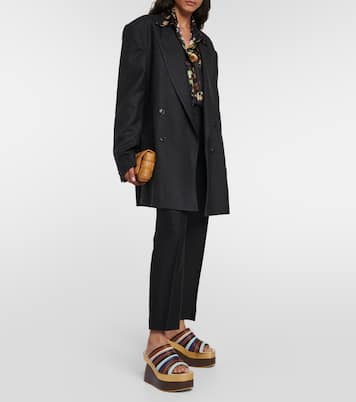 Leather wedge mules | Dries Van Noten