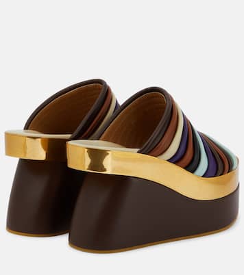 Leather wedge mules | Dries Van Noten