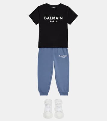 T-shirt en coton à logo | Balmain Kids