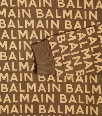 Felpa in cotone con logo | Balmain Kids