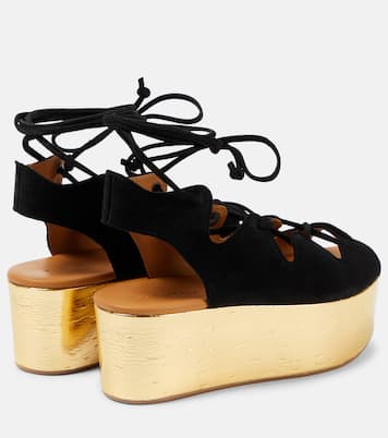 Plateausandalen Liana 70 aus Veloursleder | See By Chloé