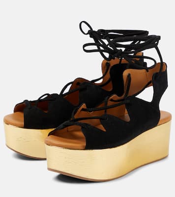 Plateausandalen Liana 70 aus Veloursleder | See By Chloé