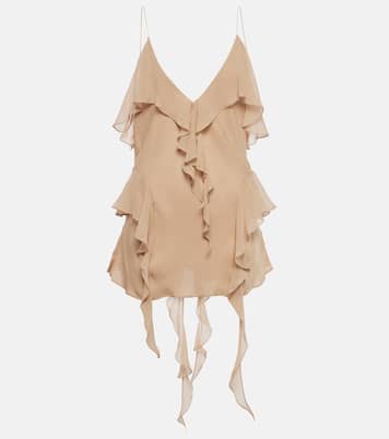 Piet ruffled silk georgette camisole | Khaite