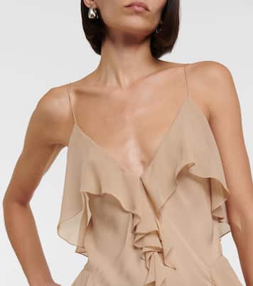 Piet ruffled silk georgette camisole | Khaite