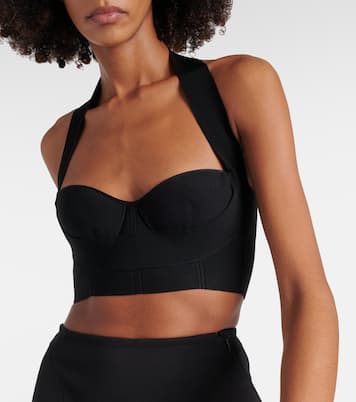Top cropped con scollo all’americana | Alaïa