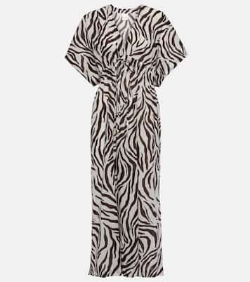 Dorotea zebra-print cotton midi dress | Max Mara