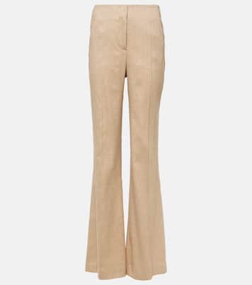 Komi linen-blend twill flared pants | Veronica Beard