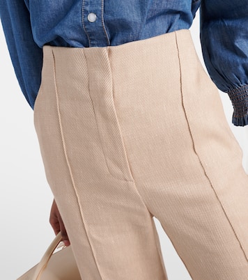 Komi linen-blend twill flared pants | Veronica Beard