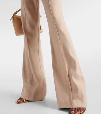Komi linen-blend twill flared pants | Veronica Beard