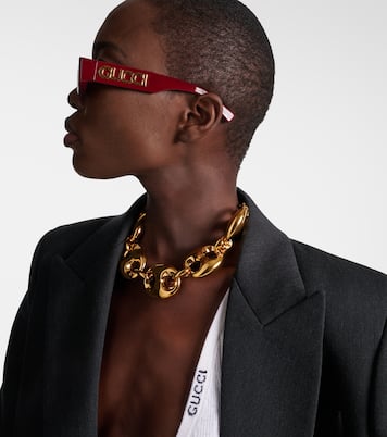 Logo rectangular sunglasses | Gucci