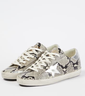 Super-Star snake-effect leather sneakers | Golden Goose