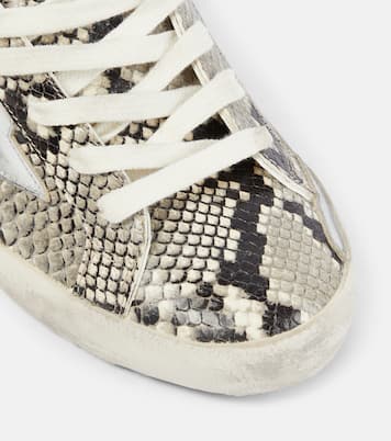 Super-Star snake-effect leather sneakers | Golden Goose