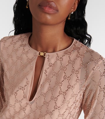 GG Crystal tulle minidress | Gucci