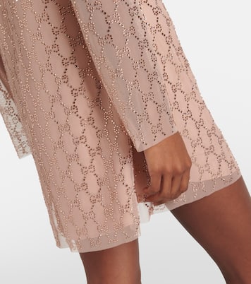 GG Crystal tulle minidress | Gucci