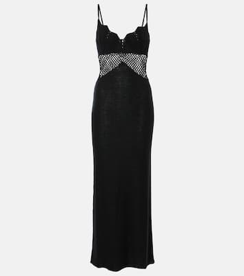 Tara crochet-trimmed cotton maxi dress | Staud