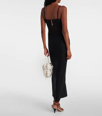 Tara crochet-trimmed cotton maxi dress | Staud