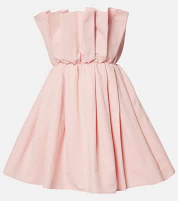 Cordelia pleated cotton-blend minidress | Staud
