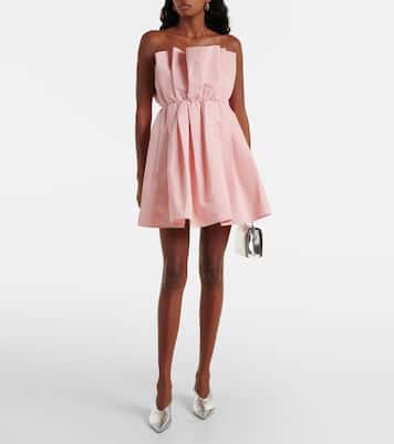 Cordelia pleated cotton-blend minidress | Staud