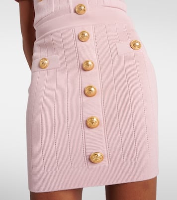 High-Rise-Minirock aus Strick | Balmain