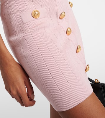 High-Rise-Minirock aus Strick | Balmain