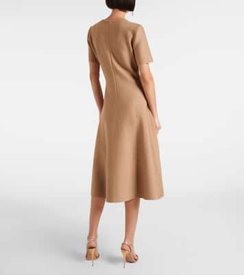 Vestido midi de mezcla de lana | Oscar de la Renta