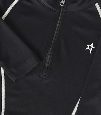 Top in jersey con mezza zip e logo | Perfect Moment Kids