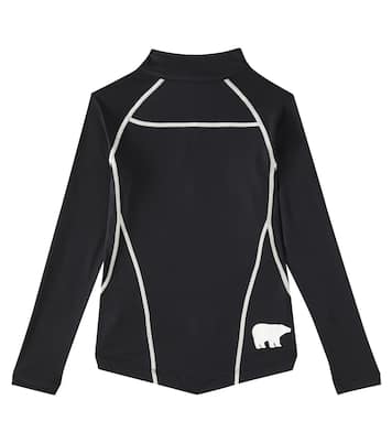 Top in jersey con mezza zip e logo | Perfect Moment Kids