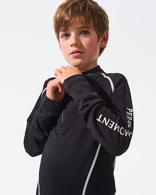 Top in jersey con mezza zip e logo | Perfect Moment Kids