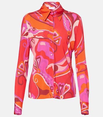 Camicia Orchidee in raso di jersey | Pucci