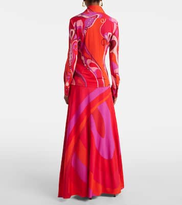 Camicia Orchidee in raso di jersey | Pucci