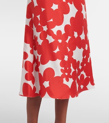 Falda midi de seda estampada | Marni