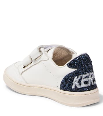 Sneakers Ball Star in pelle con glitter | Golden Goose Kids