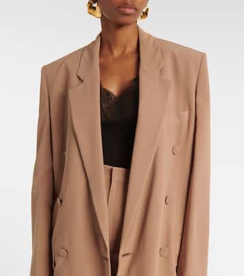 Blazer doppiopetto in seta | Saint Laurent