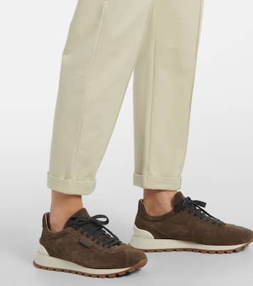 Pantalones deportivos cropped de jersey | Brunello Cucinelli