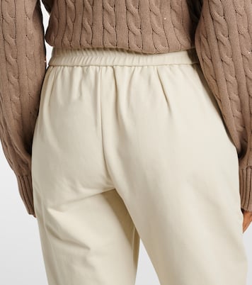 Pantalones deportivos cropped de jersey | Brunello Cucinelli