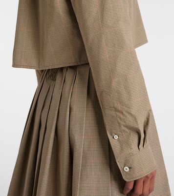 Camicia cropped in misto cotone  | Miu Miu