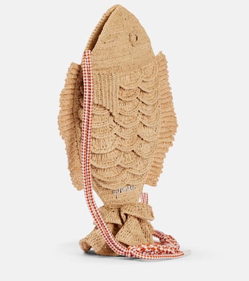 Borsa a tracolla Horizon in crochet di rafia  | Alémais