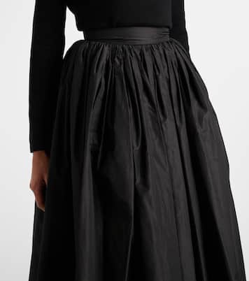 Falda larga de seda fruncida | Dolce&Gabbana