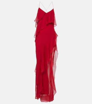 Abito lungo in chiffon di seta | The Sei