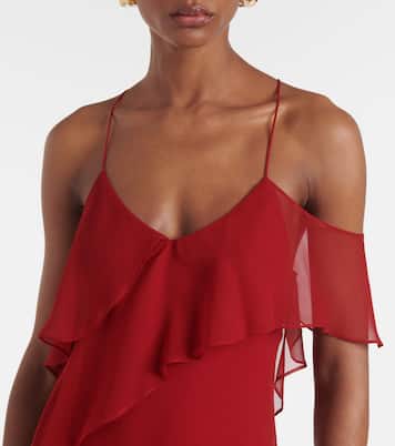 Abito lungo in chiffon di seta | The Sei