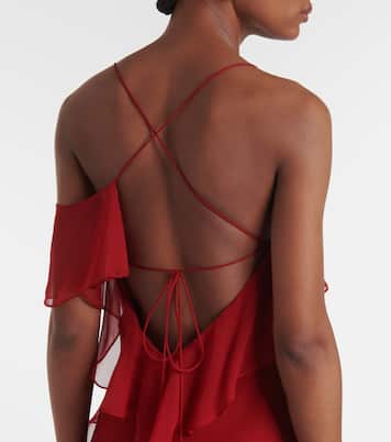 Abito lungo in chiffon di seta | The Sei