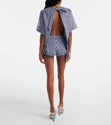 Camiseta de algodón a rayas adornada | Rabanne