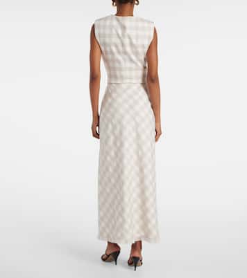 Noelle checked maxi skirt | Simkhai