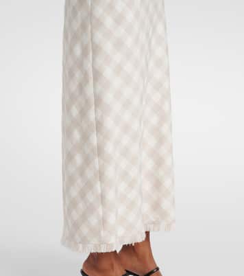 Noelle checked maxi skirt | Simkhai