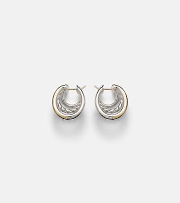 Orecchini a cerchio DY Mercer® in oro 18kt e argento sterling con diamanti | David Yurman