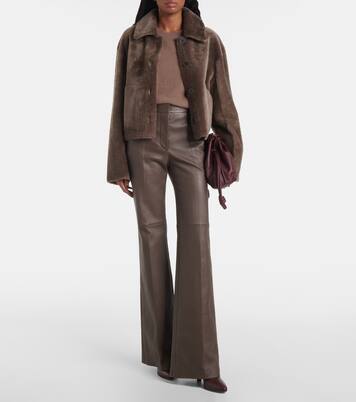 Reversible shearling and leather jacket | Joseph