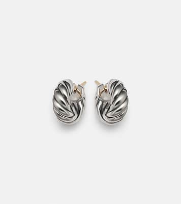 Orecchini a cerchio Sculpted Cable in argento | David Yurman