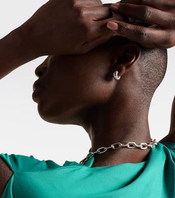 Orecchini a cerchio Sculpted Cable in argento | David Yurman